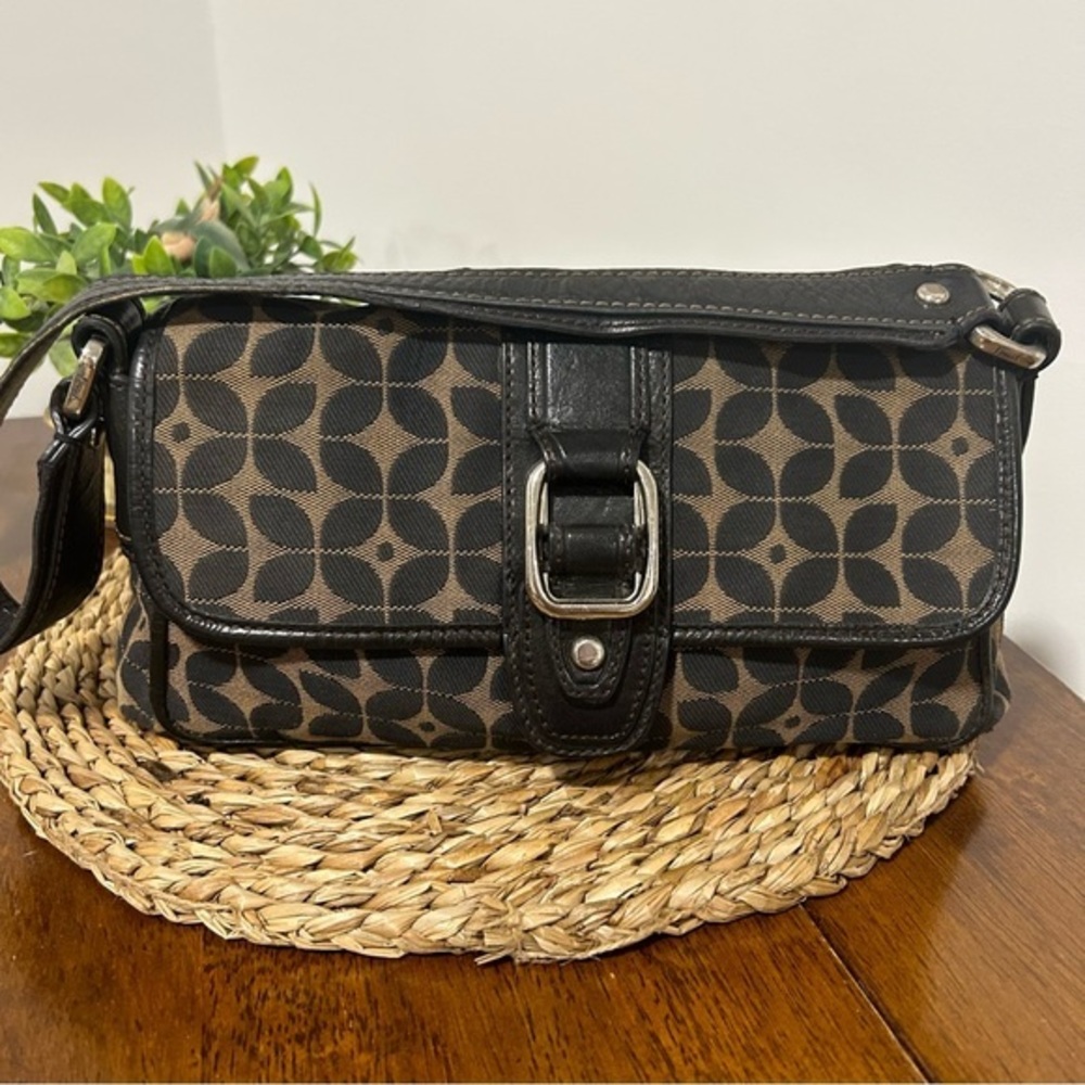 Fossil Leather & Canvas Mid Size Shoulder/Hand Bag